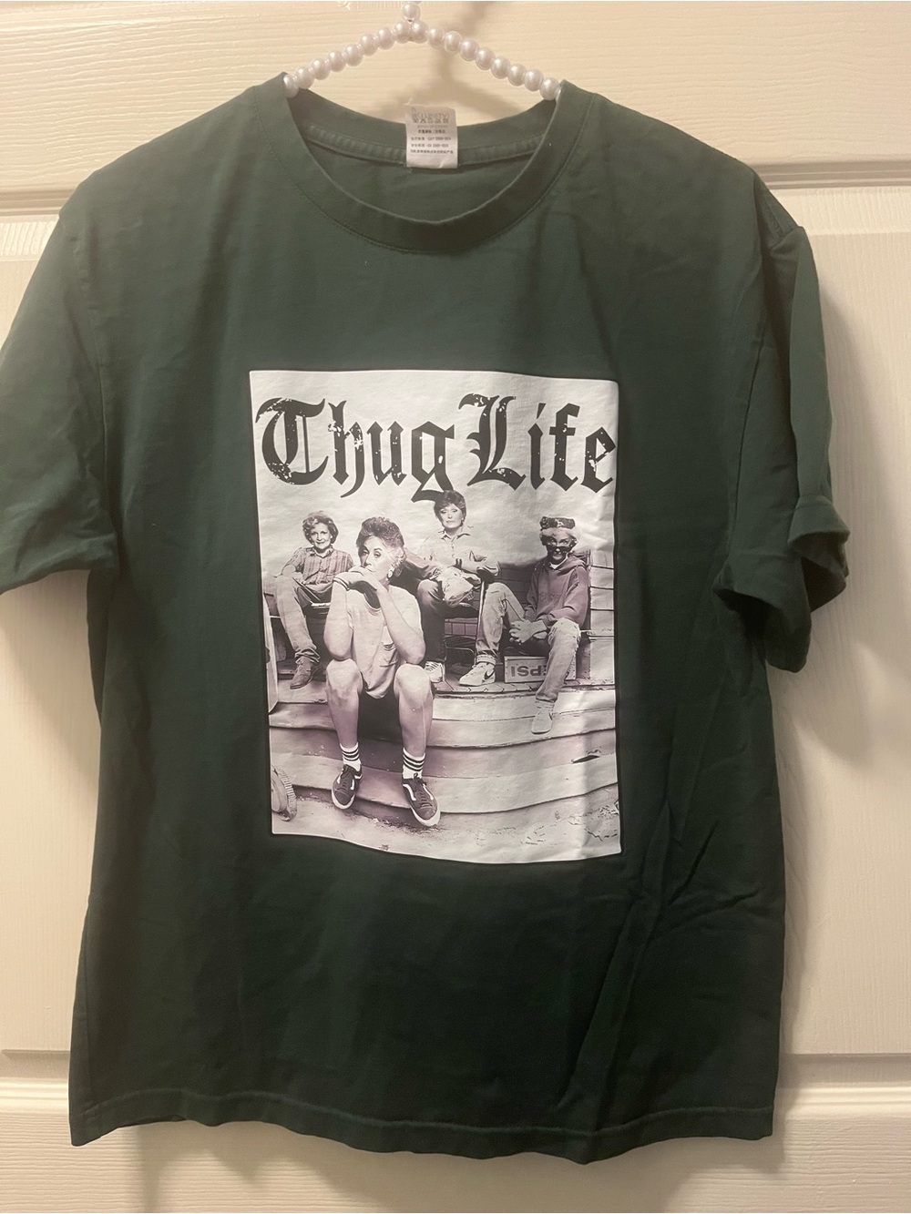 Golden Girls “Thug Life” Graphic Tee in‎ Green Size Med. Characters Fun summer T - Picture 2 of 7